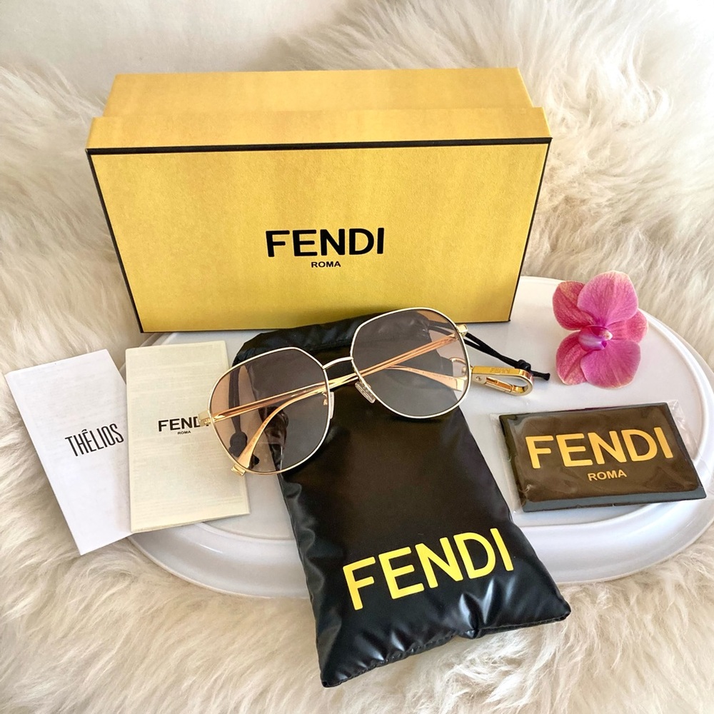 Fendi Puffer Sunglasses Case and Box